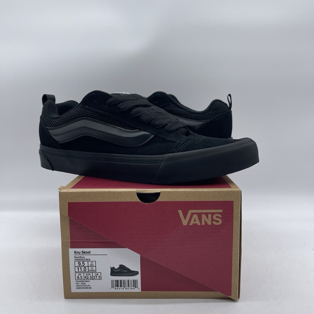 Vans 507698 Mens 9.5 / Womens 11 Knu Skool VN0009QCBKA Triple Black/Black Shoes